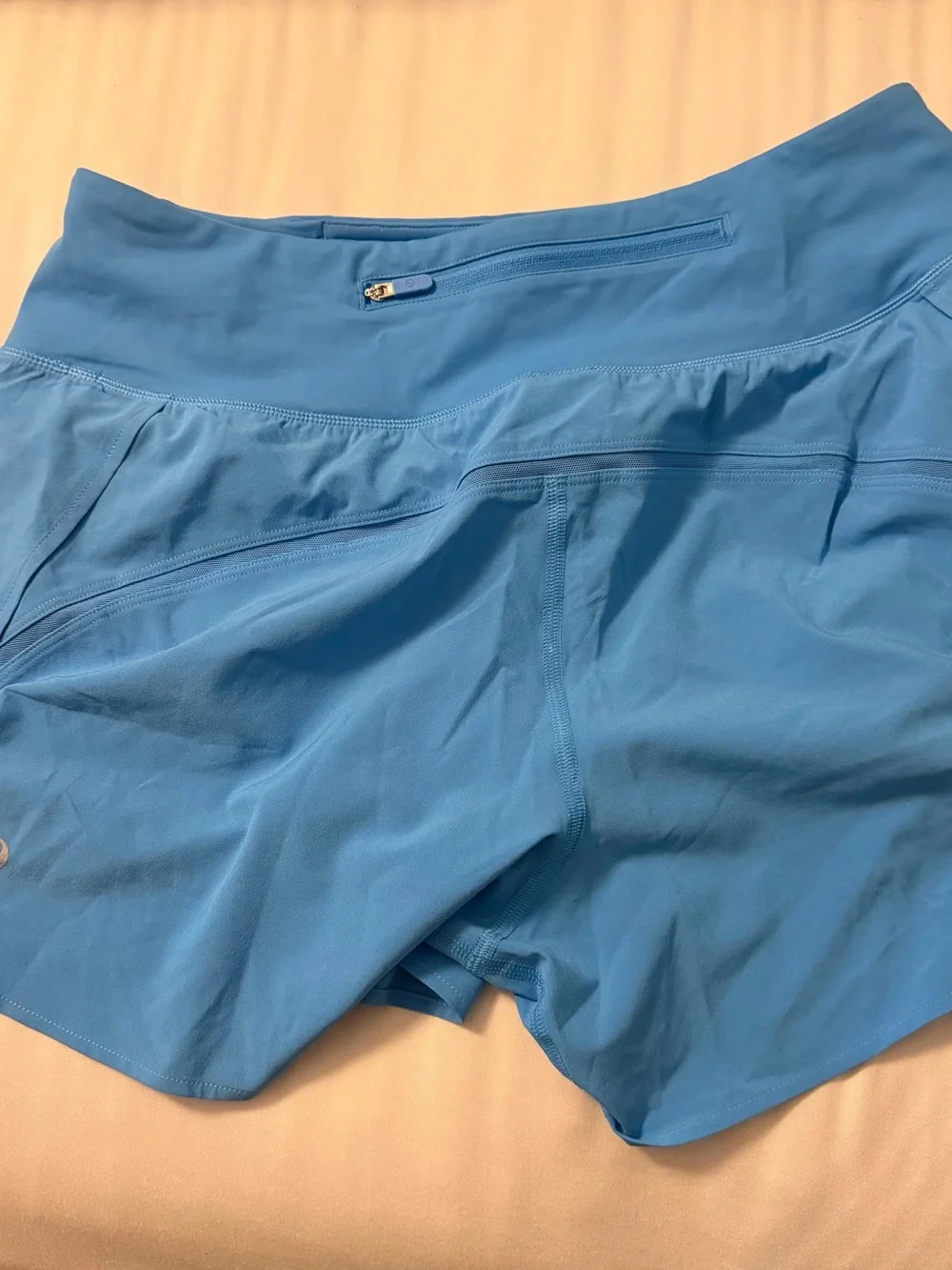 lululemon athletica light blue athletic running shorts